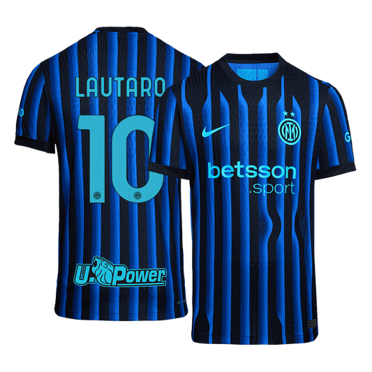 Camiseta de fútbol local auténtica del Inter de Milán LAUTARO #10 2025/26 azul y negro