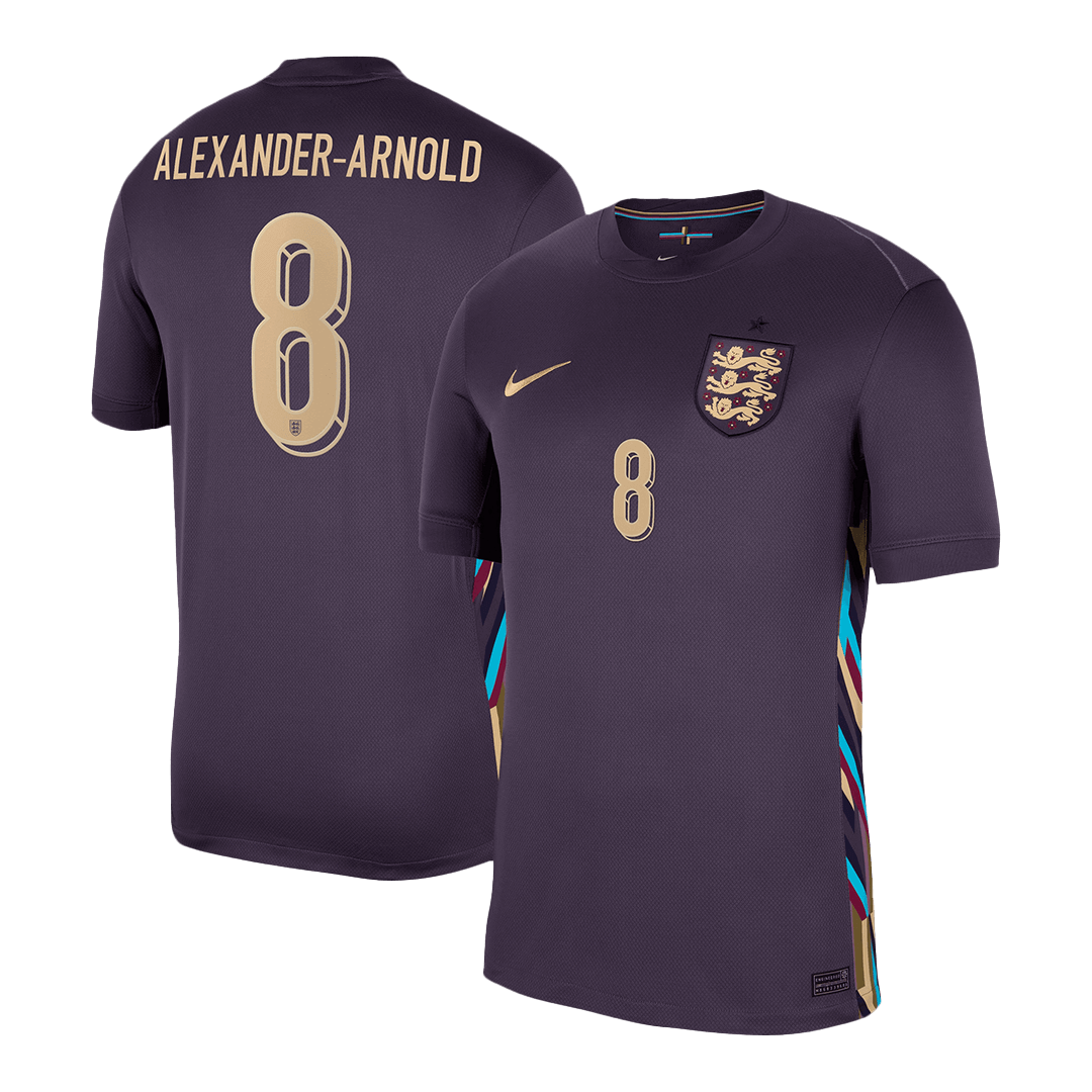 Camiseta de visitante de Inglaterra ALEXANDER-ARNOLD #8 para la Eurocopa 2024