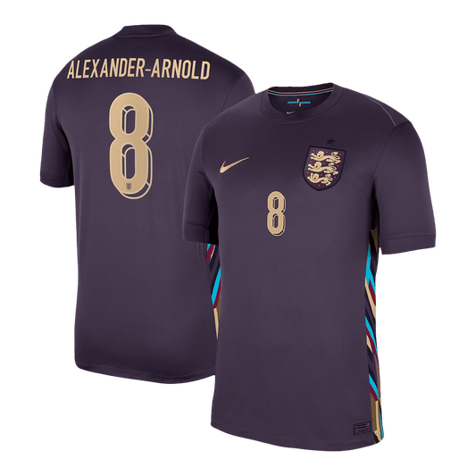 Camiseta de visitante de Inglaterra ALEXANDER-ARNOLD #8 para la Eurocopa 2024