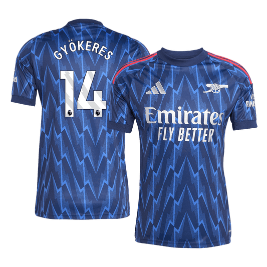 Camiseta de fútbol GYÖKERES #14 Arsenal Segunda equipación 2025/26 Azul