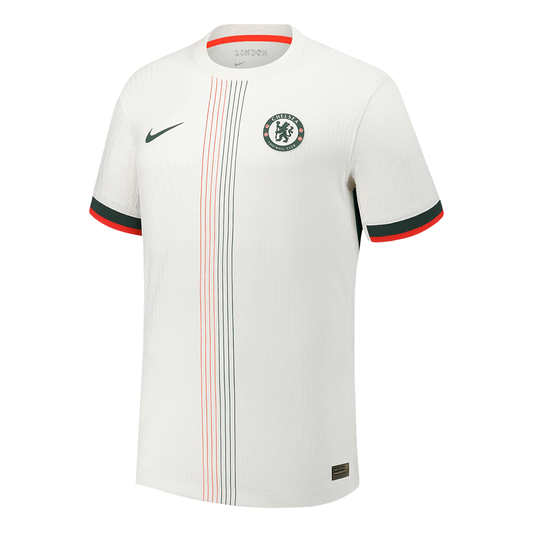 Camiseta de fútbol visitante auténtica del Chelsea 2025/26, blanca