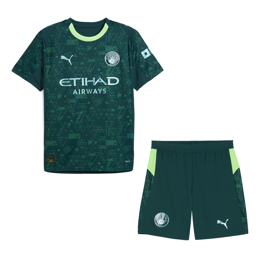 Kit de fútbol visitante del Manchester City (camiseta y pantalón corto) 2025/26