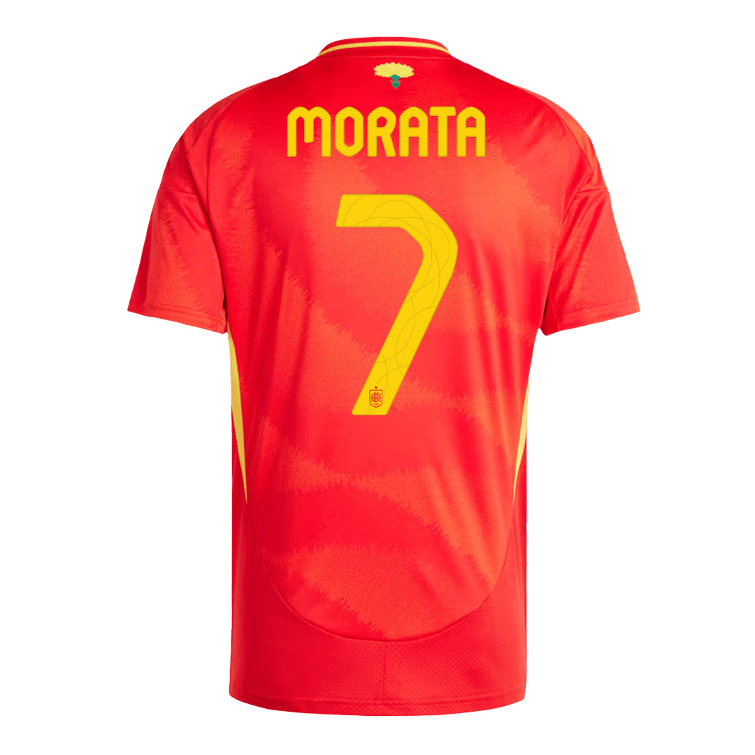Camiseta de fútbol local de España MORATA #7 Eurocopa 2024