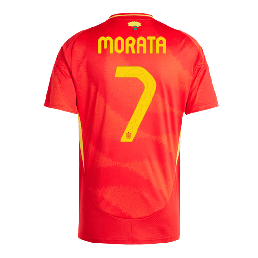 Camiseta de fútbol local de España MORATA #7 Eurocopa 2024