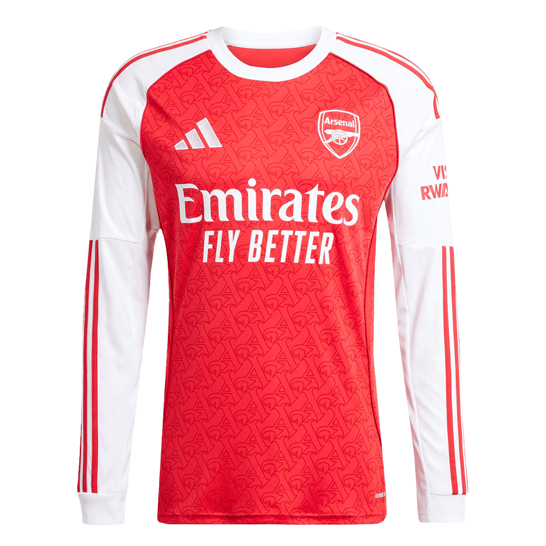 Camiseta de fútbol de manga larga del Arsenal 2025/26, roja