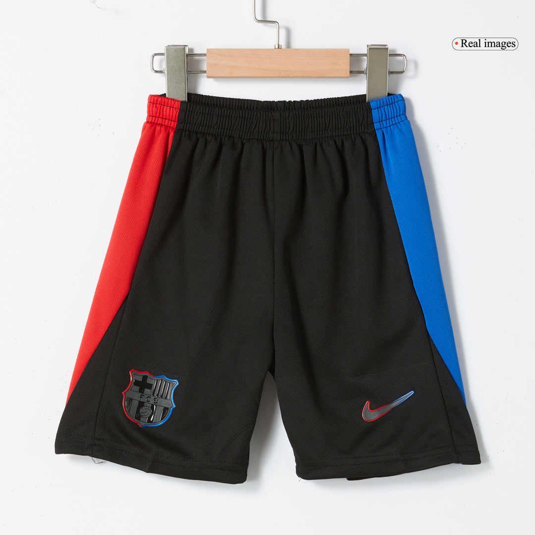 Kit de visitante del Barcelona para niño (Kit y pantalón corto) 2024/25 - Logotipo de Spotify sin texto