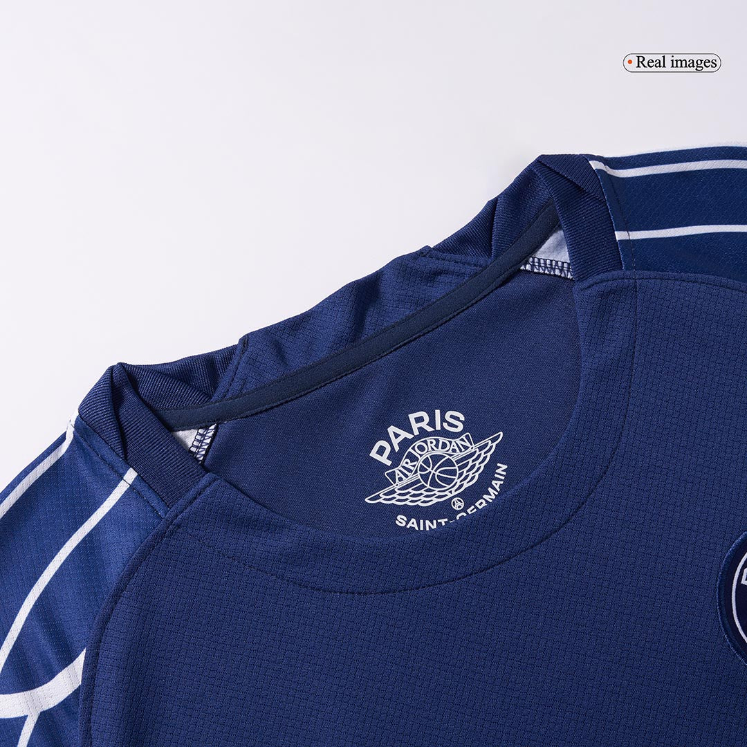 Camiseta de fútbol visitante KVARATSKHELIA #7 del PSG, cuarta equipación, 2024/25, azul marino - UCL