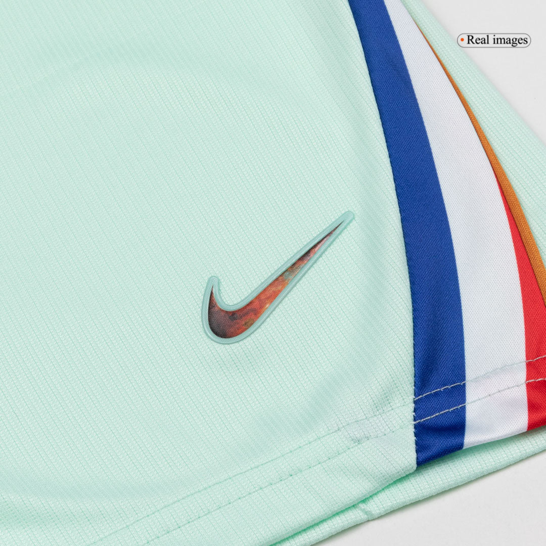 Conjunto de fútbol infantil de Francia (camiseta + pantalón corto) para el Mundial de 2026, color verde menta.