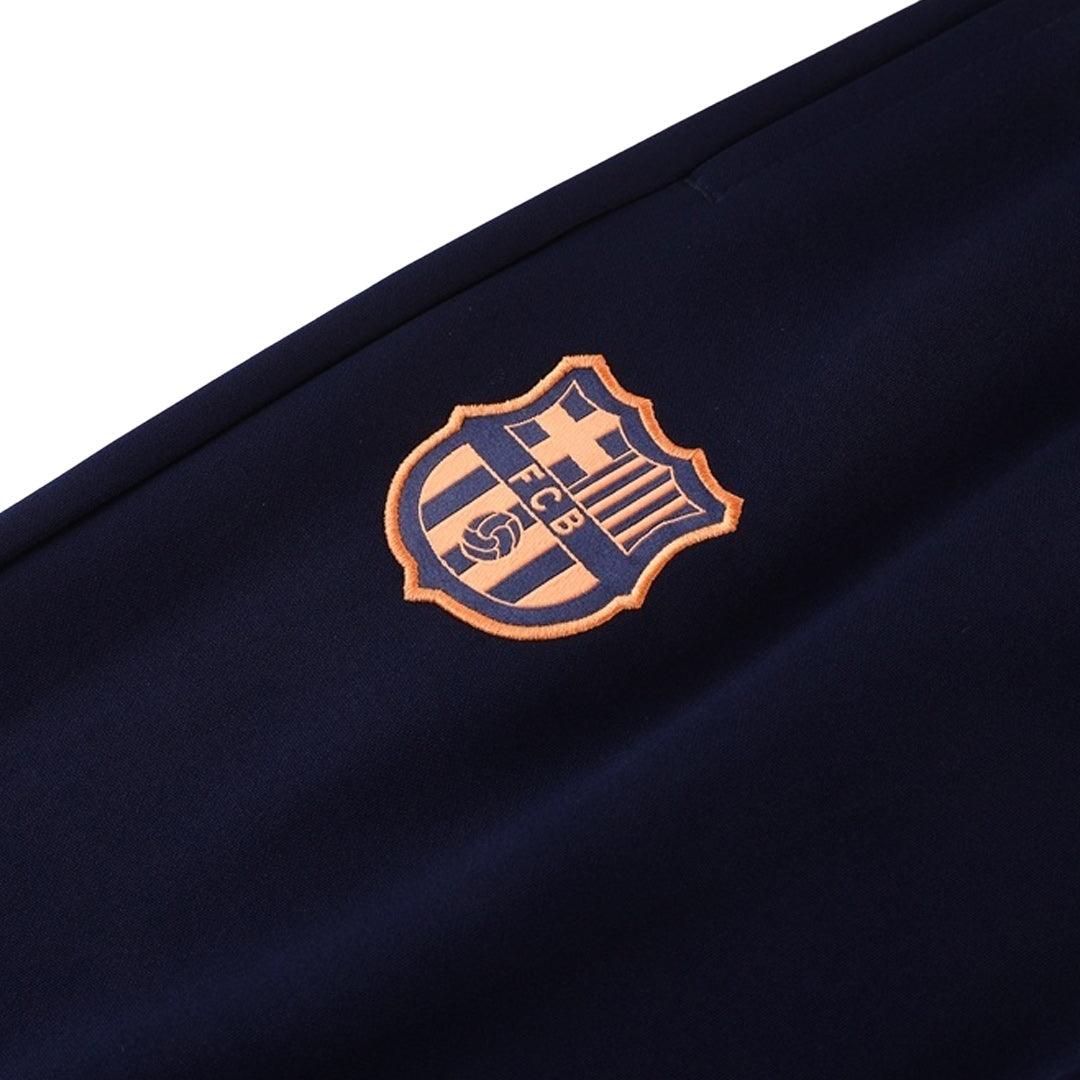 Kit de entrenamiento del Barcelona 25/26 (Chaqueta + Pantalón) Azul Marino y Naranja