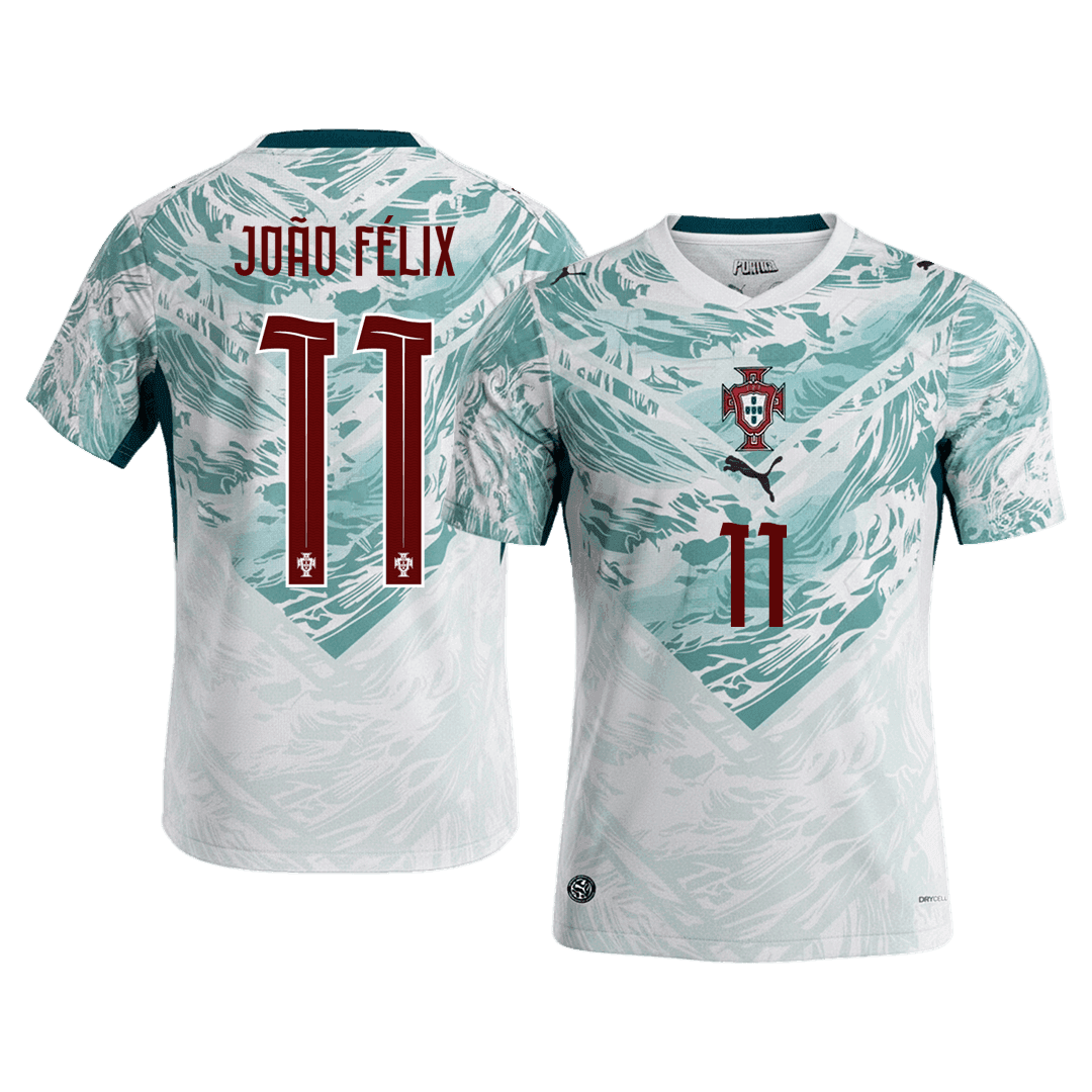 JOÃO FÉLIX #11 Portugal Camiseta de visitante Copa del Mundo 2026 Blanca y verde