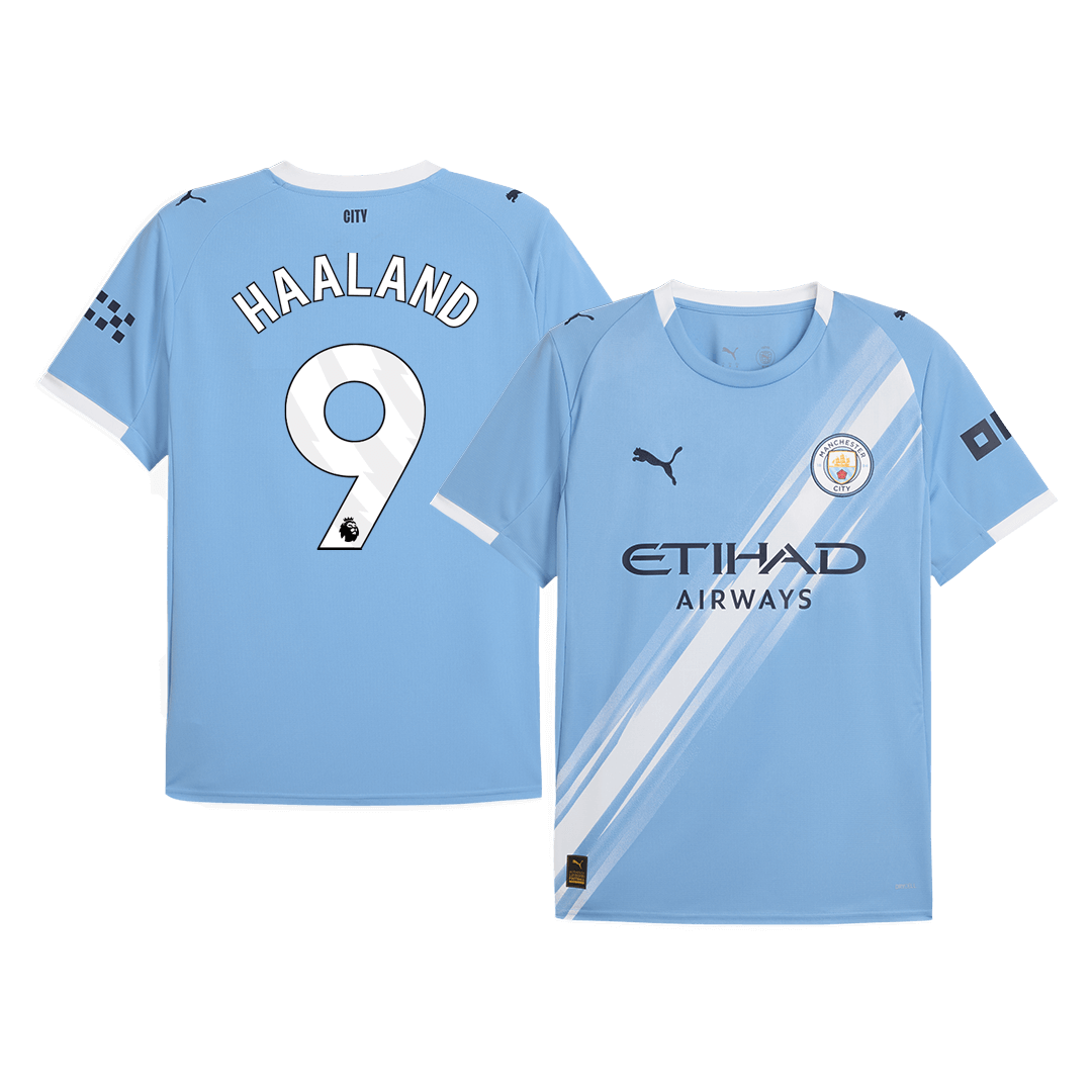 Camiseta de fútbol local del Manchester City HAALAND #9 2025/26 Azul