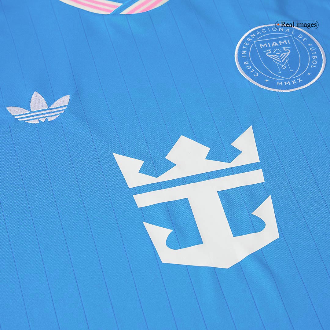 Kit de fútbol de visitante del Inter Miami (camiseta y pantalones cortos) 2025, azul