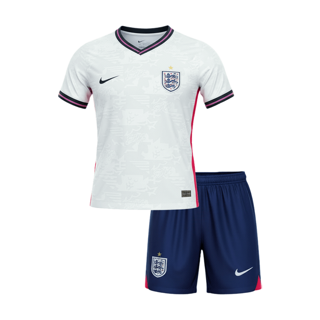 Equipación infantil de la selección inglesa (camiseta + pantalón corto) para el Mundial 2026