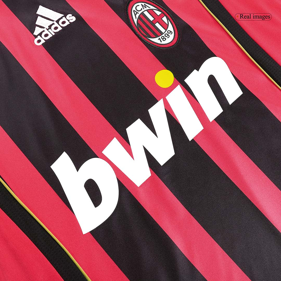 Camiseta de fútbol retro de manga larga de local del AC Milan 2006/07