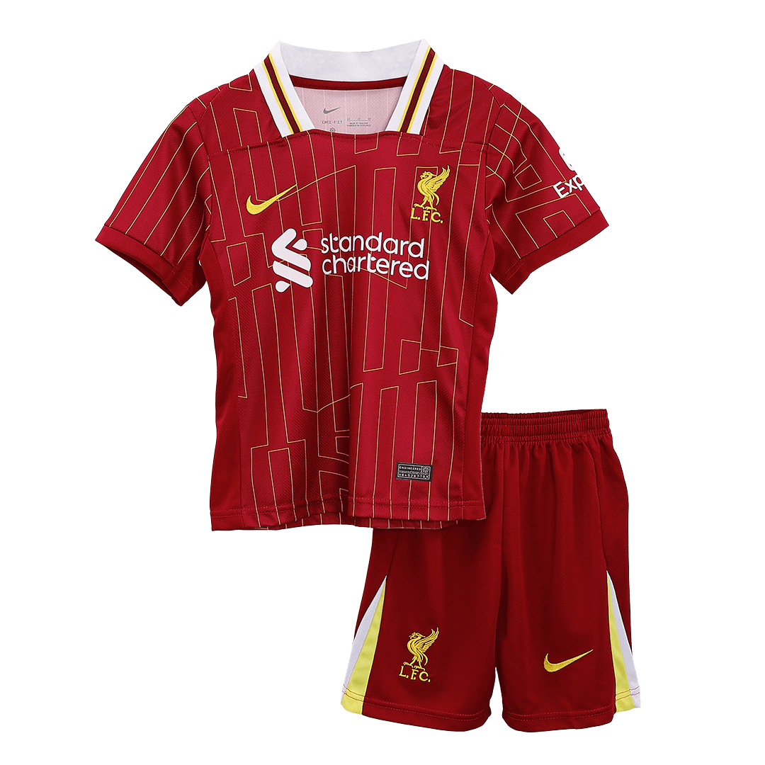 Kit infantil de local del Liverpool 2024/25 (camiseta y pantalón corto)