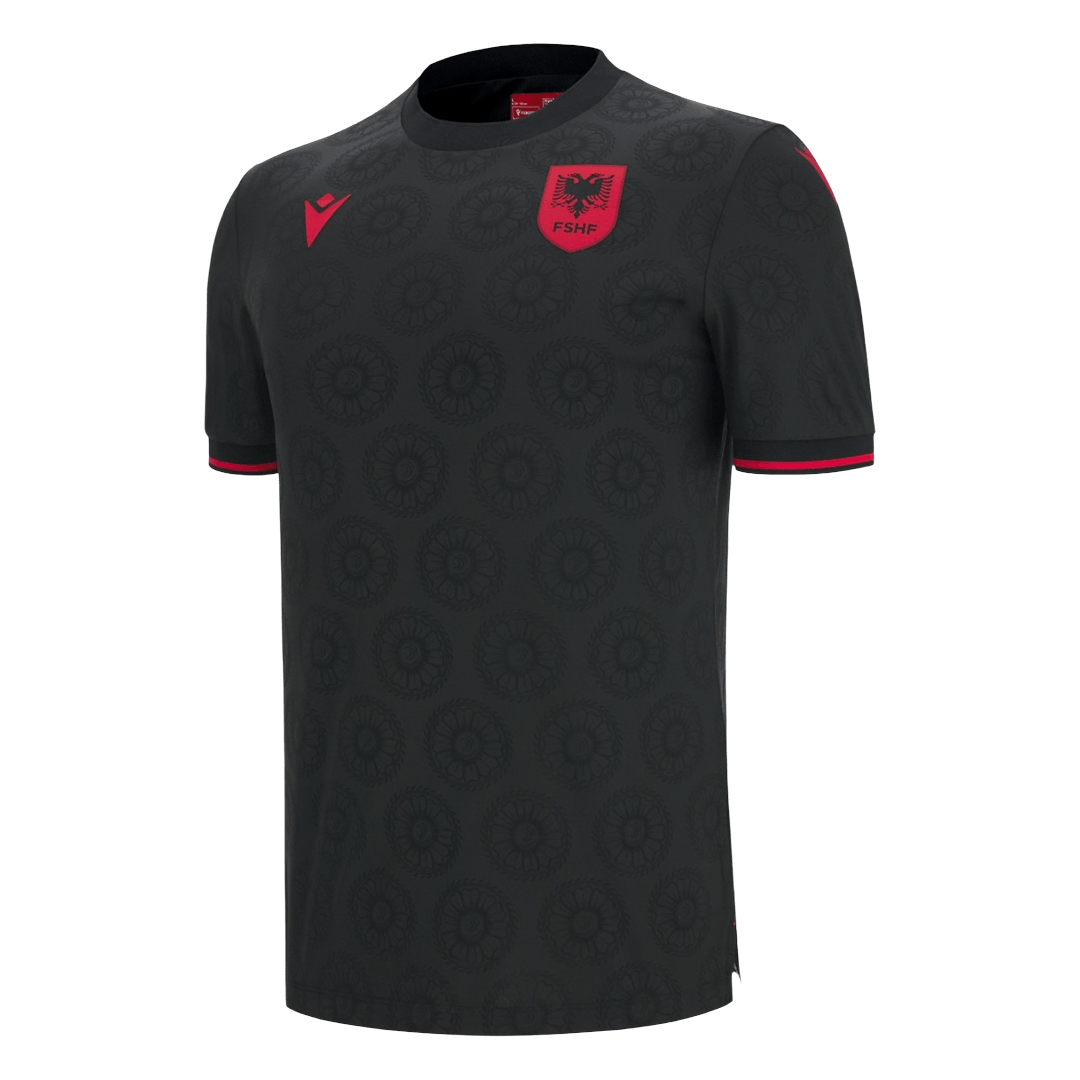 Camiseta de Albania (tercera equipación) para el Mundial de Fútbol 2026, color negro.