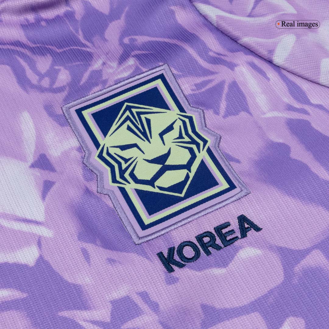 Camiseta de fútbol de visitante de HEUNGMIN #7 de Corea del Sur para el Mundial 2026, color morado.