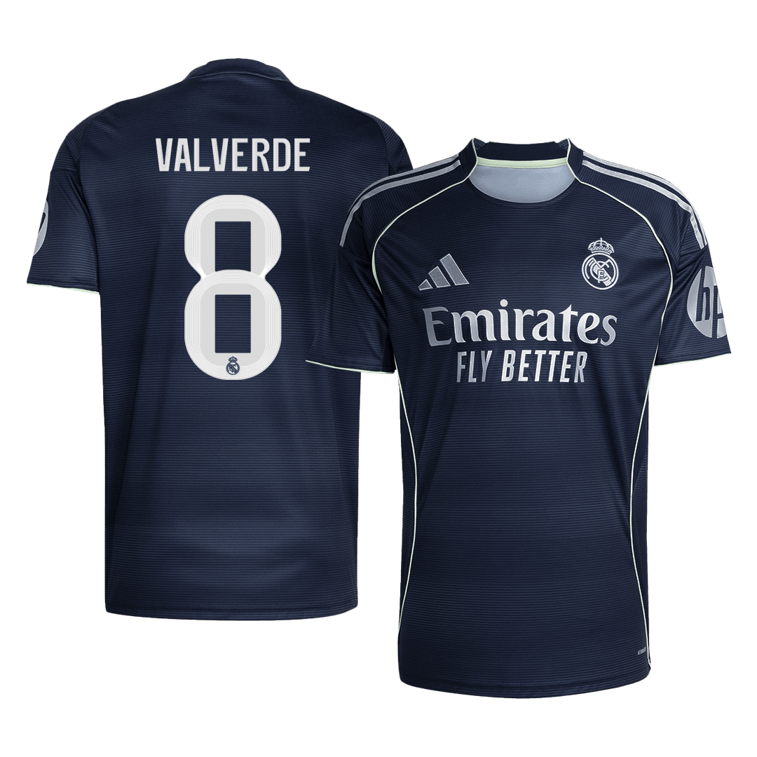 Camiseta de fútbol visitante del Real Madrid VALVERDE #8 2025/26 (talla grande)
