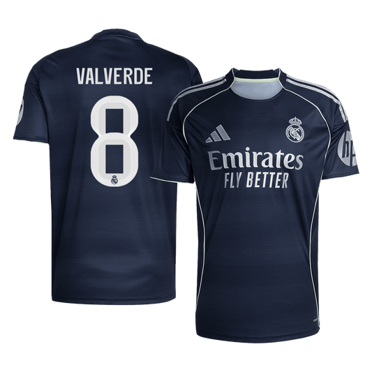 Camiseta de fútbol visitante del Real Madrid VALVERDE #8 2025/26 (talla grande)
