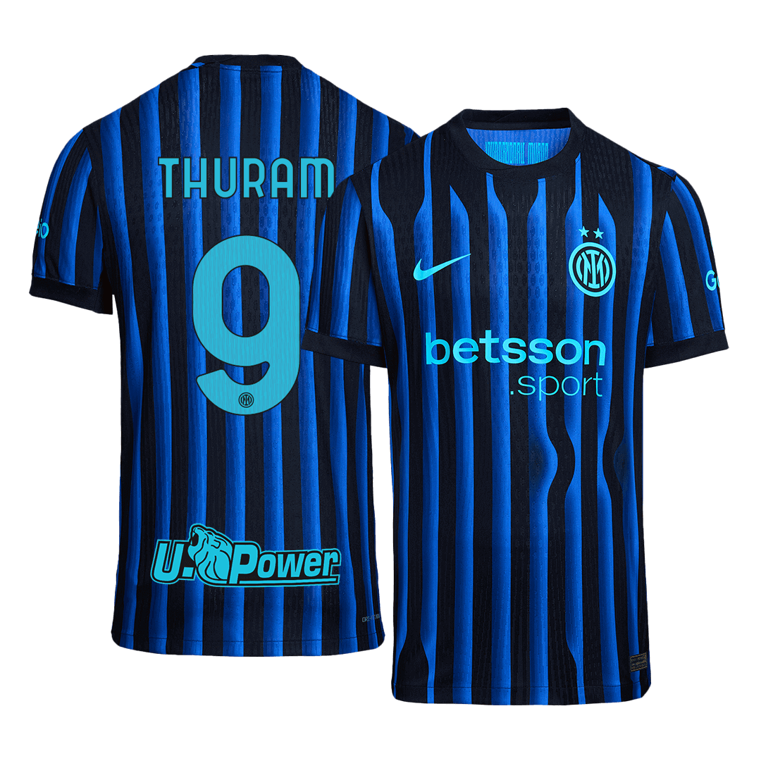 Camiseta de fútbol local auténtica del Inter de Milán Thuram #9 2025/26