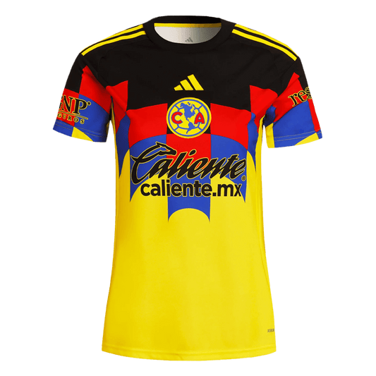 Camiseta de fútbol local del Club América para mujer 2025/26, amarilla