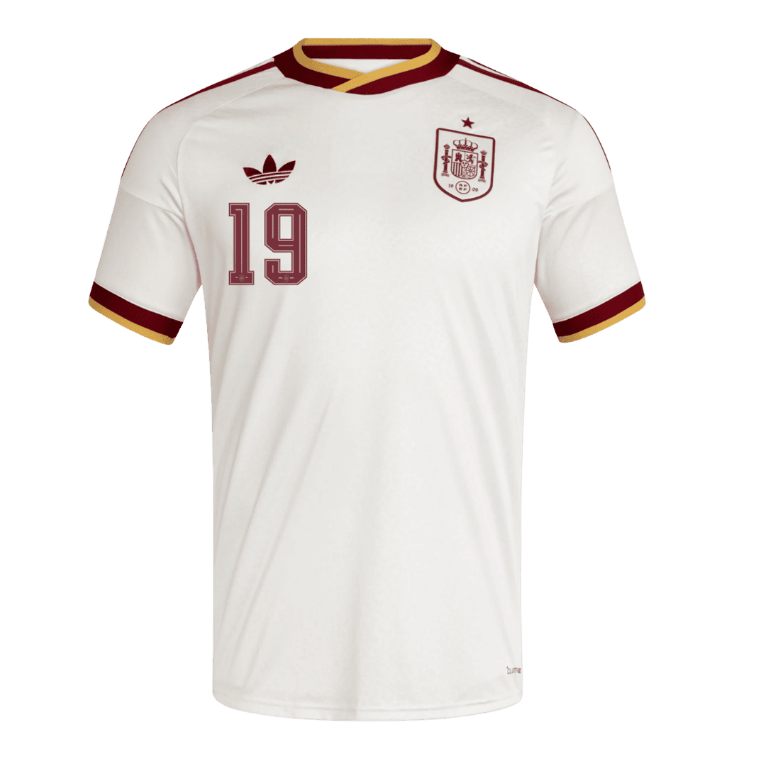 LAMINE YAMAL #19 Camiseta de visitante de España para el Mundial 2026 Blanca