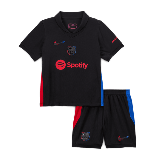 Kits de fútbol personalizados de visitante del Barcelona para niños 2024/25