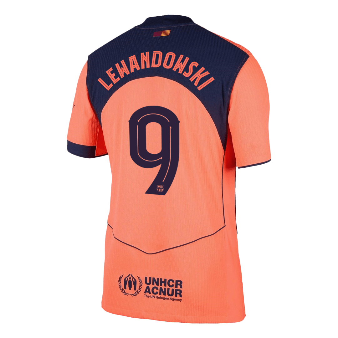 Camiseta de fútbol de visitante del Barcelona 2025/26, auténtica, de LEWANDOWSKI #9
