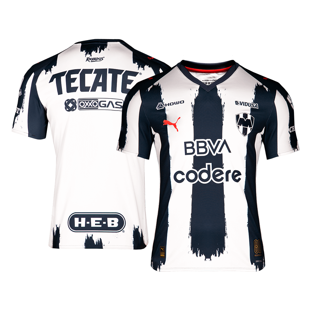 Camiseta de fútbol local del Monterrey 25/26 Blanco y Azul Marino