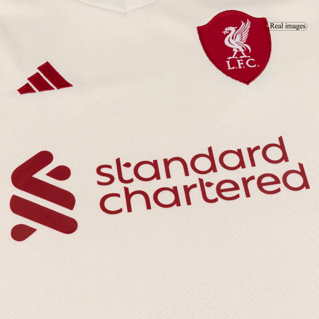 Kit de fútbol visitante del Liverpool para niños (camiseta y pantalón corto) 25/26 blanco