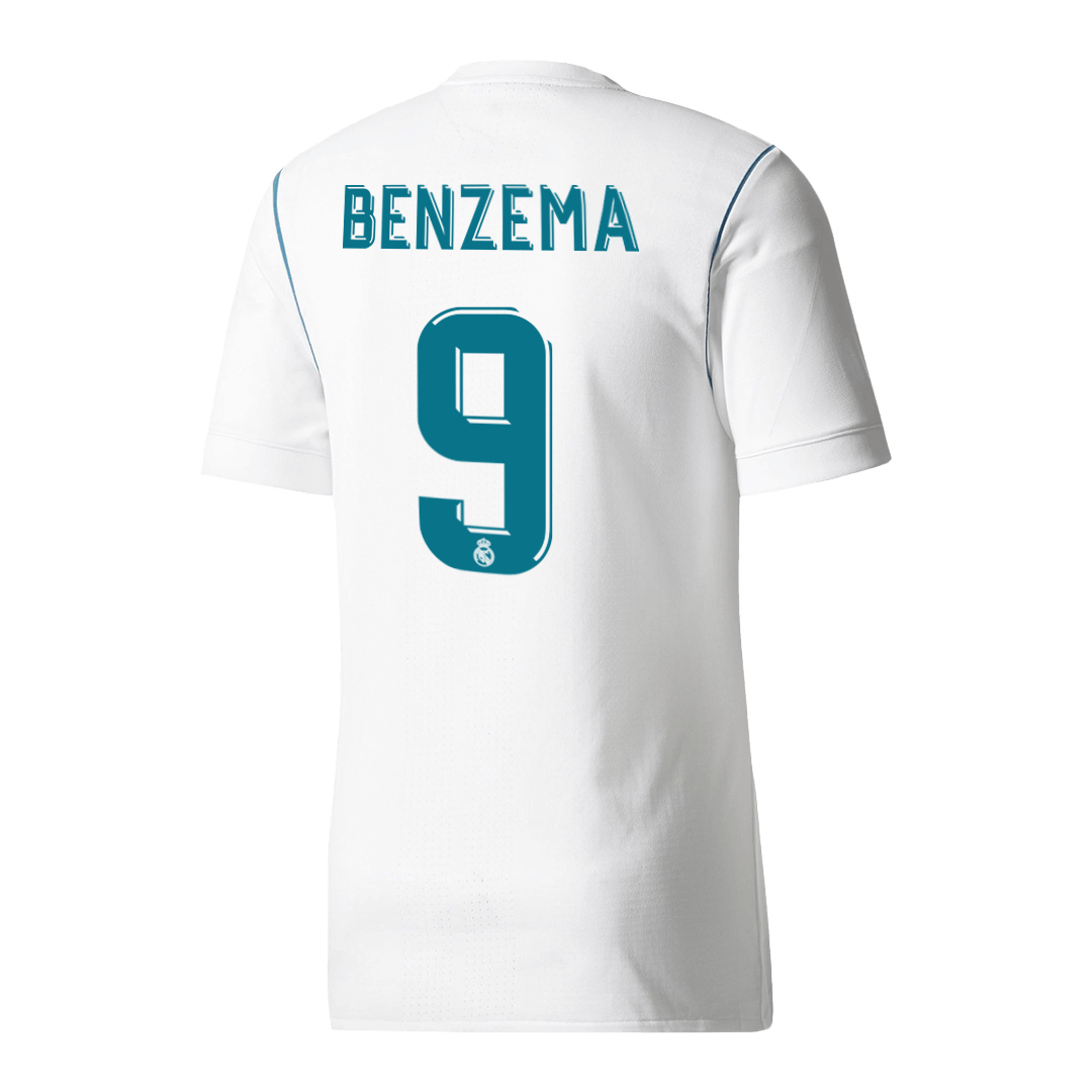 Camiseta de fútbol vintage de local del Real Madrid Benzema #9 2017/18