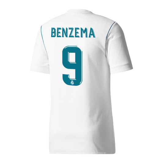 Camiseta de fútbol vintage de local del Real Madrid Benzema #9 2017/18
