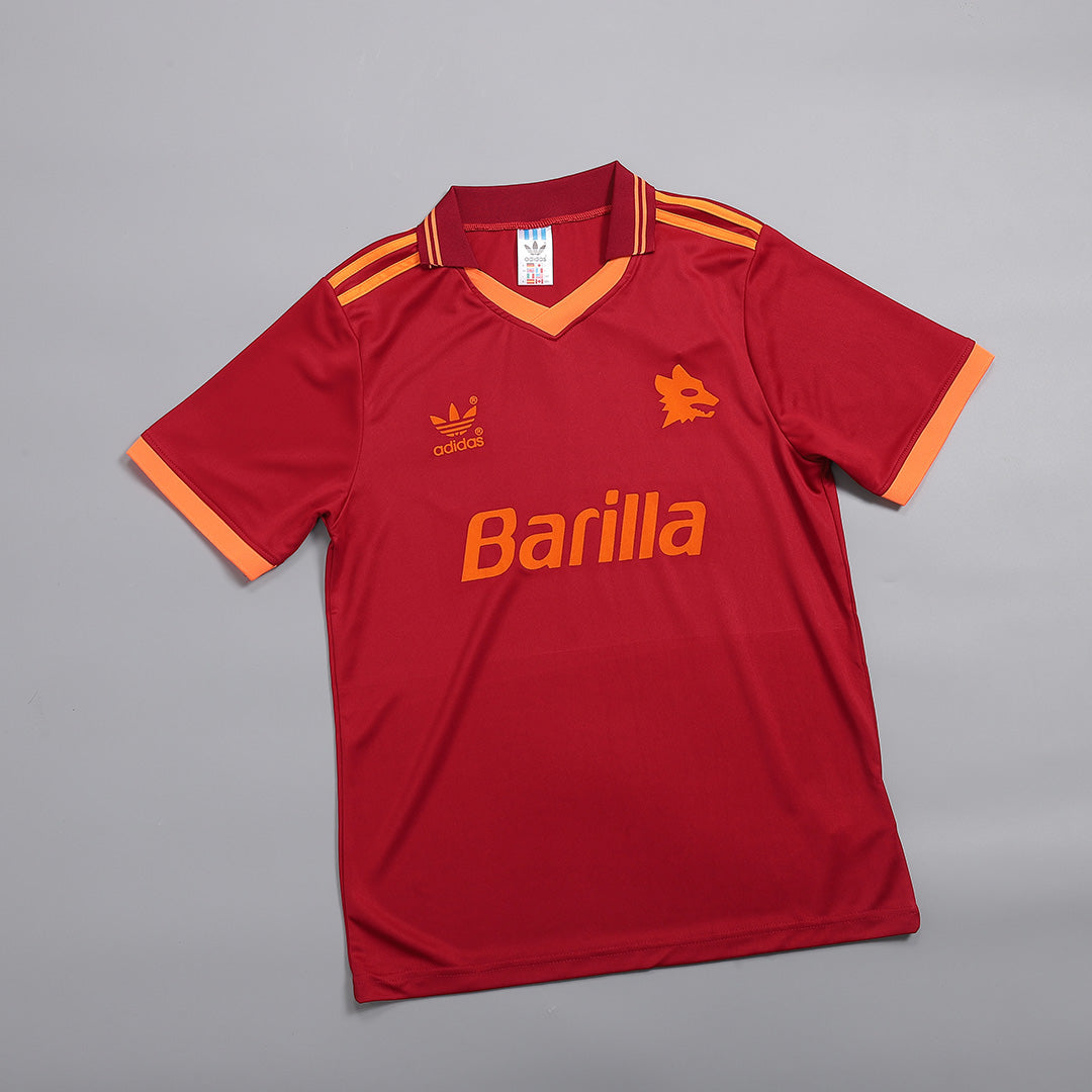 Camiseta retro de fútbol local de la Roma 1992/94