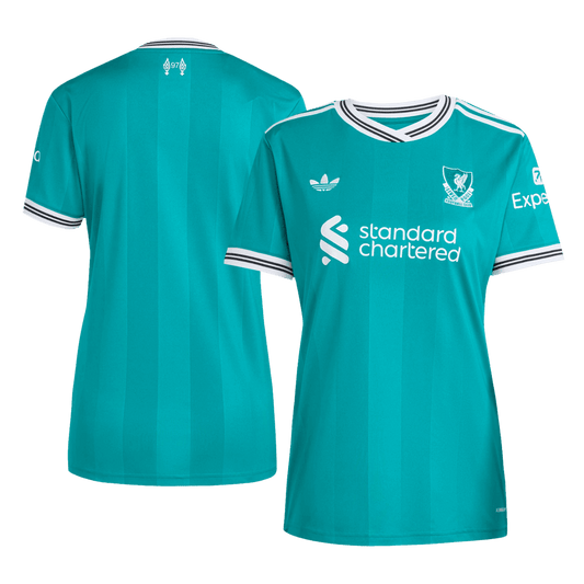 Camiseta de fútbol visitante del Liverpool para mujer 2025/26