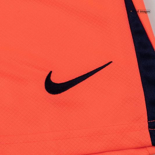 Kit de fútbol infantil de visitante del Barcelona (camiseta, pantalón corto y medias) 2025/26