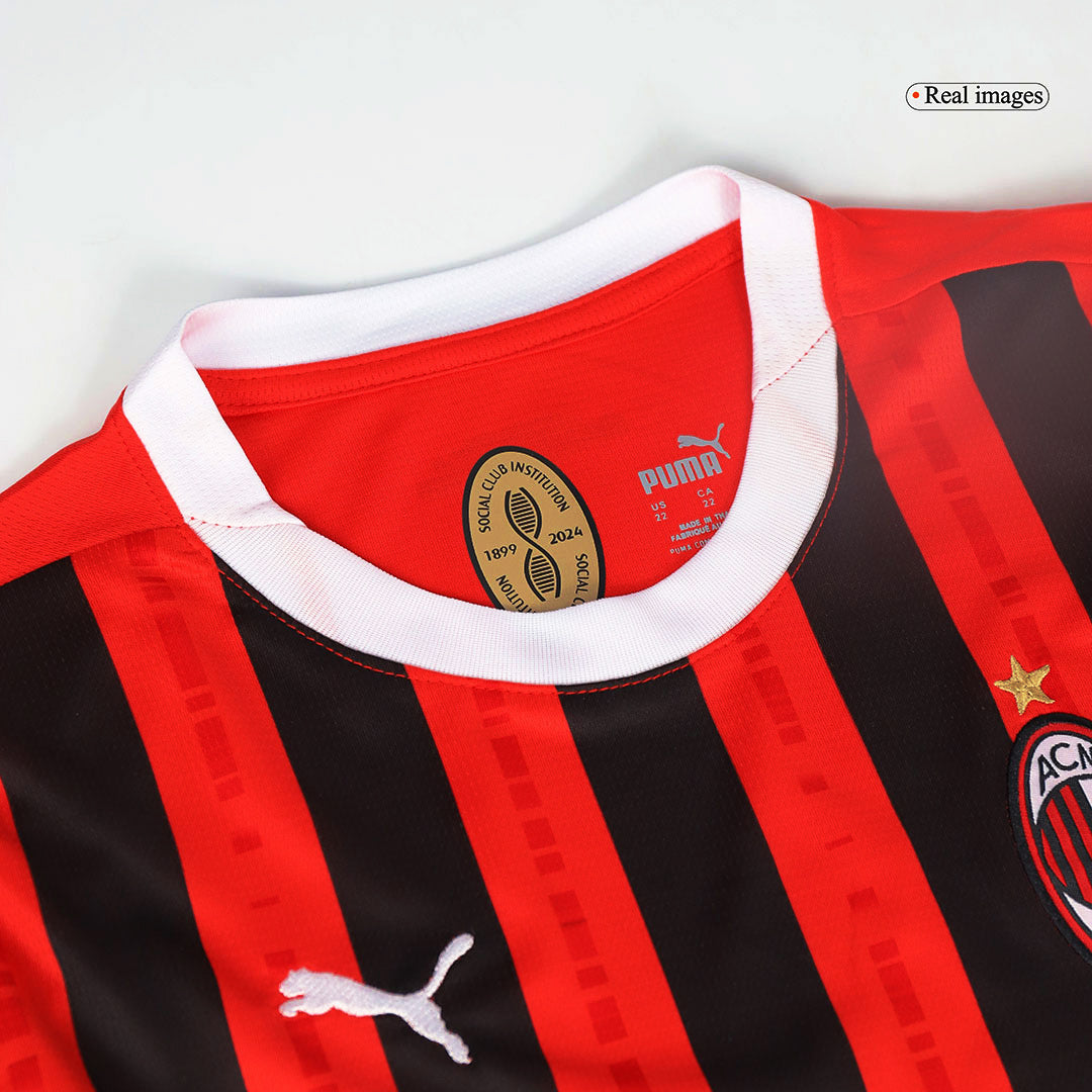 Kit de fútbol local del AC Milan para niño (Kit y pantalón corto) 2024/25