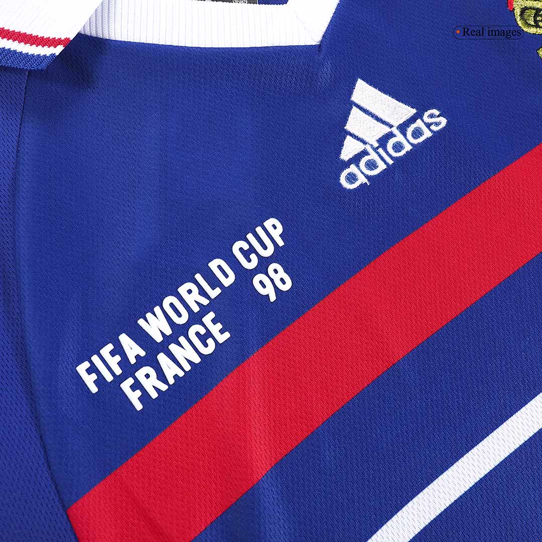Camiseta retro de fútbol local de Francia de ZIDANE #10 1998