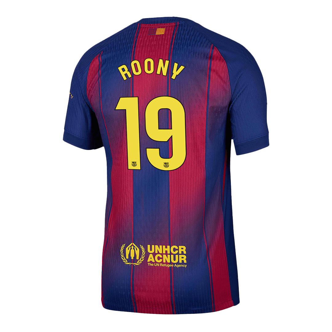 Camiseta de fútbol local auténtica del Barcelona Roony #19 2025/26
