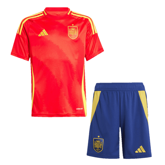 Kit de fútbol local de España para niños (Kit y pantalón corto) Eurocopa 2024