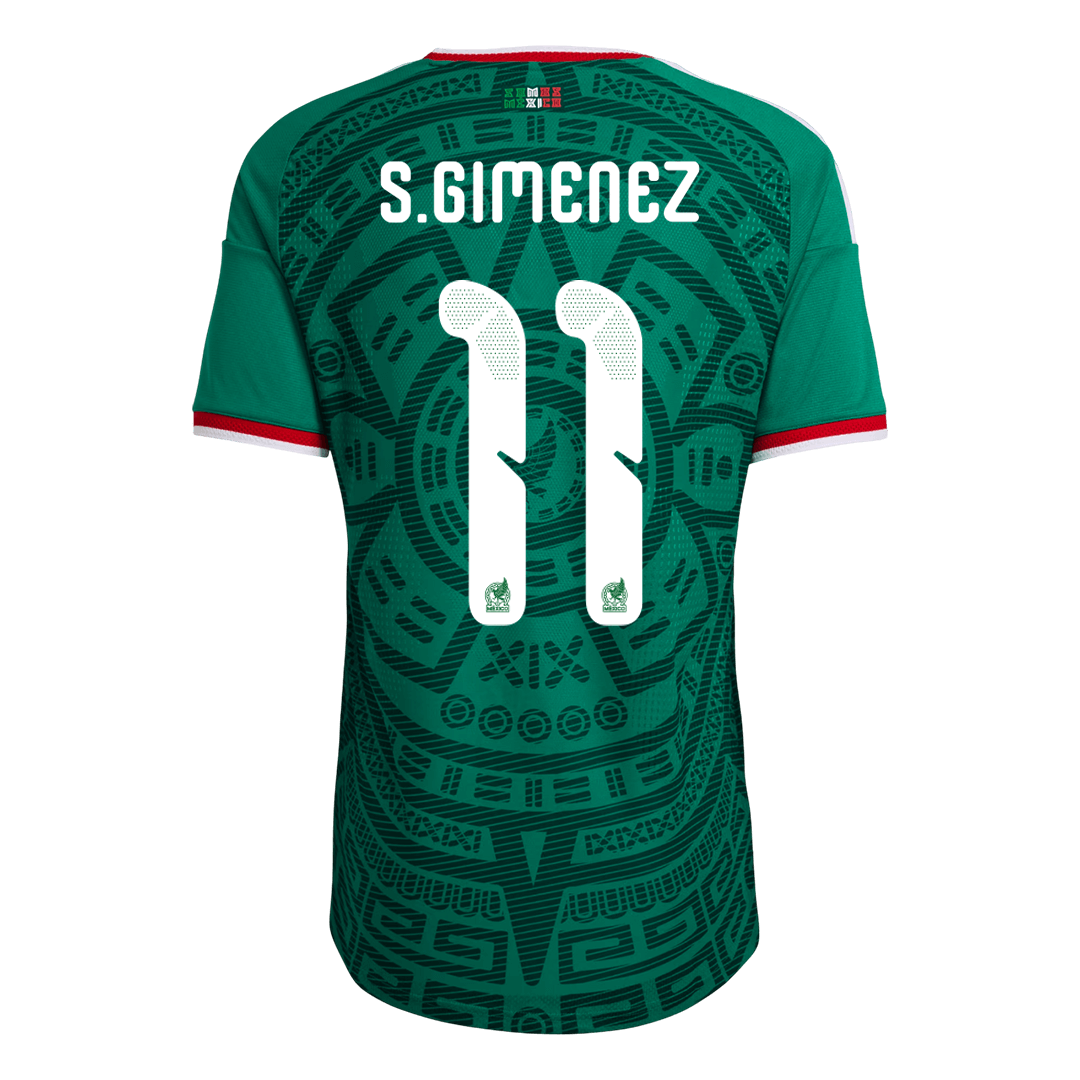 Camiseta de local de México S. Giménez #11 para hombre, Copa Mundial 2026 - Ajuste entallado