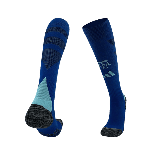 Kit de camiseta de fútbol visitante de Argentina para hombre (camiseta + pantalones cortos + calcetines) 2024