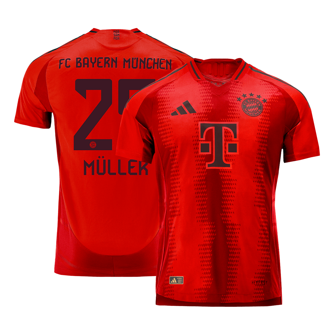 Camiseta de fútbol local auténtica MÜLLER #25 del Bayern Múnich 2024/25