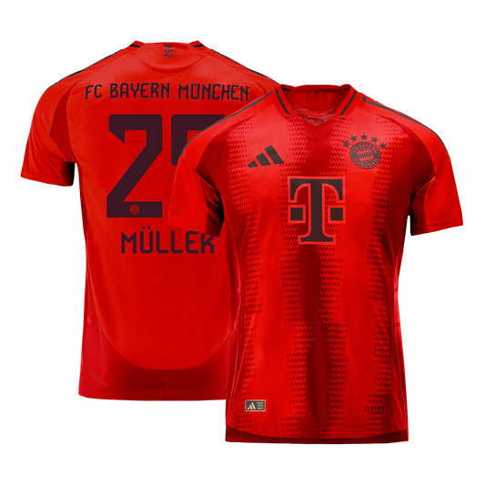 Camiseta de fútbol local auténtica MÜLLER #25 del Bayern Múnich 2024/25
