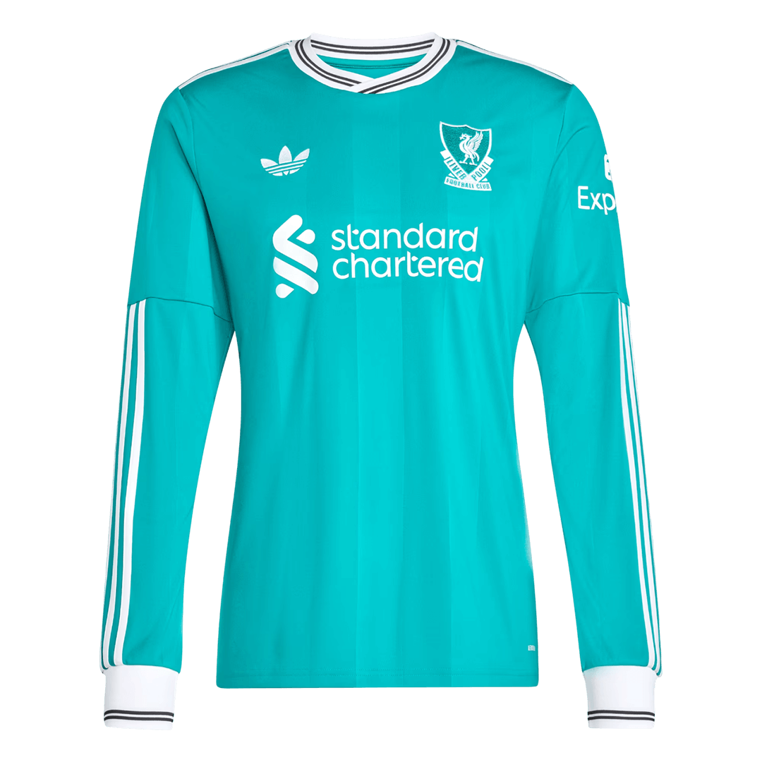 Camiseta de fútbol de manga larga de visitante del Liverpool 2025/26
