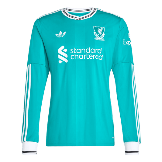 Camiseta de fútbol de manga larga de visitante del Liverpool 2025/26