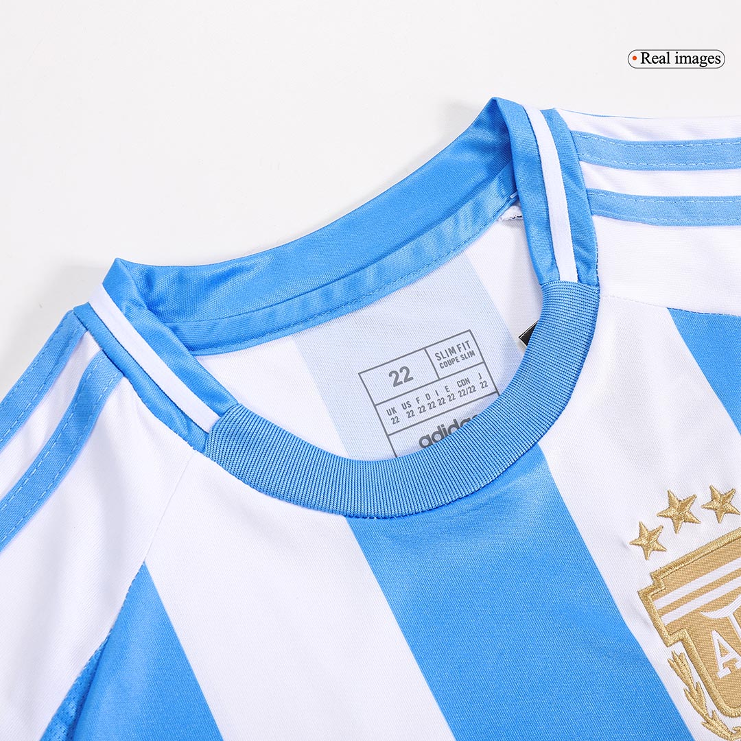 Kit de fútbol local de Argentina para niños (Kit y pantalón corto) Copa América 2024