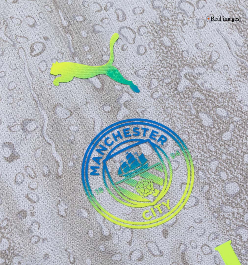 Kit de fútbol visitante del Manchester City para niños (Kit, pantalón corto y medias) 2025/26