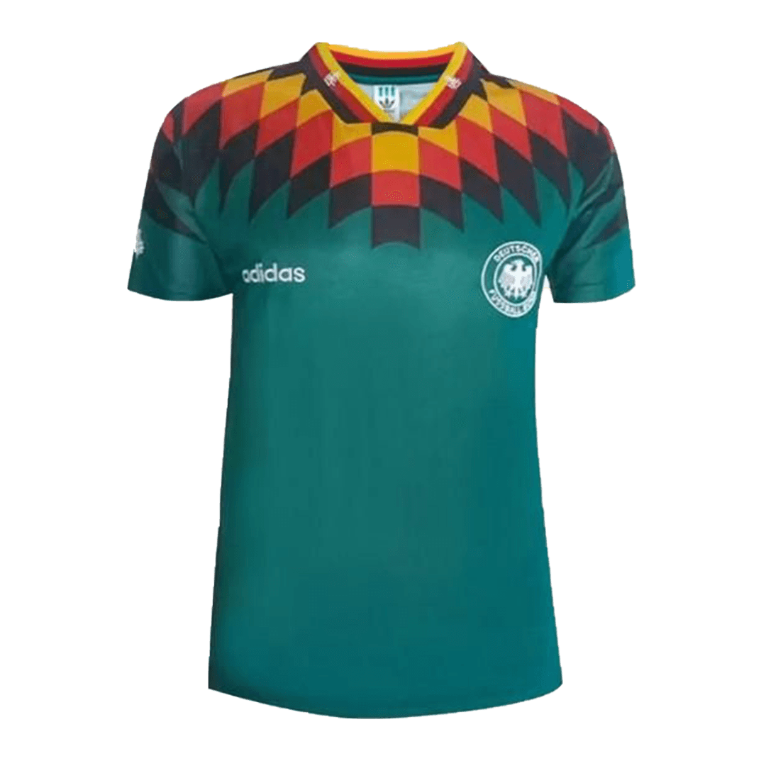 Camiseta retro de fútbol de visitante de Alemania 1994