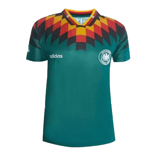 Camiseta retro de fútbol de visitante de Alemania 1994