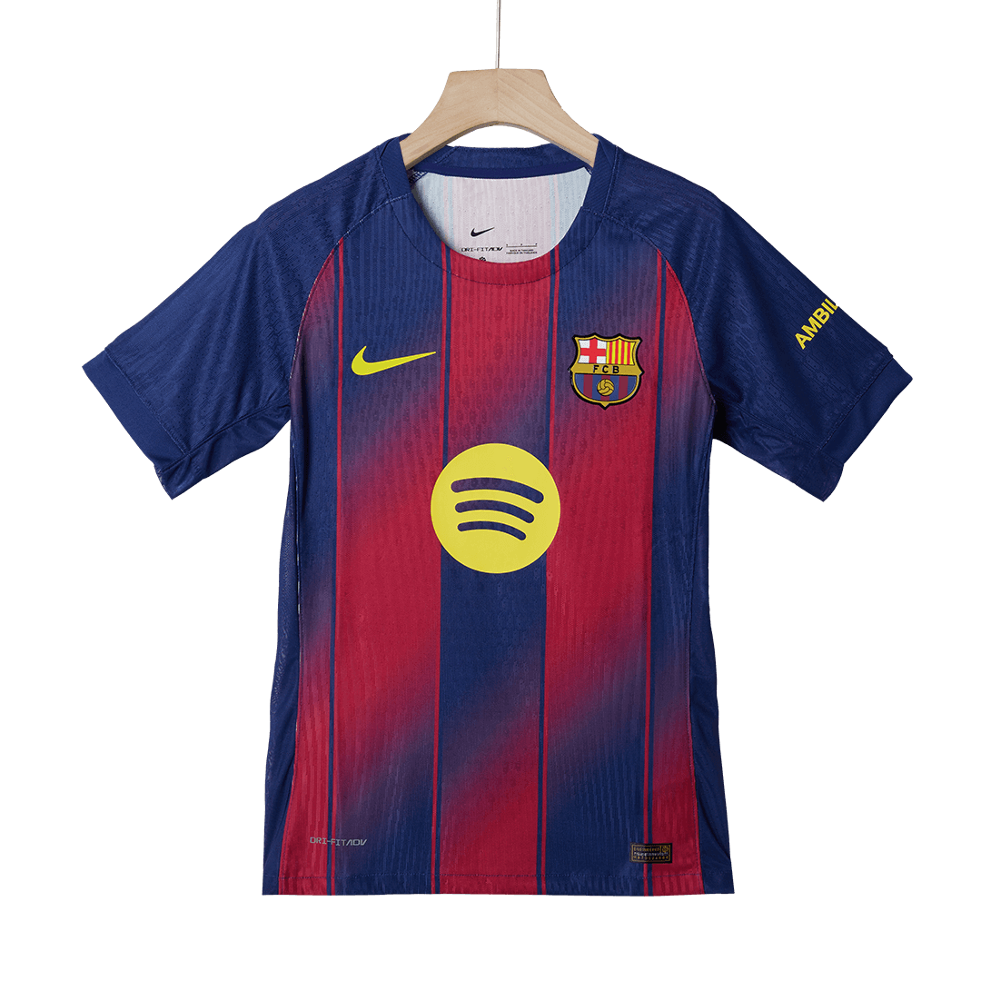 Camiseta de fútbol local auténtica del Barcelona LAMINE YAMAL n.° 10 2025/26 (Edición Trofeo Kopa)